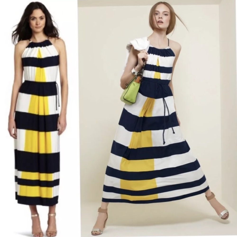 MAGGY L Sleeveless ColorBlock Maxi-Dress EUC